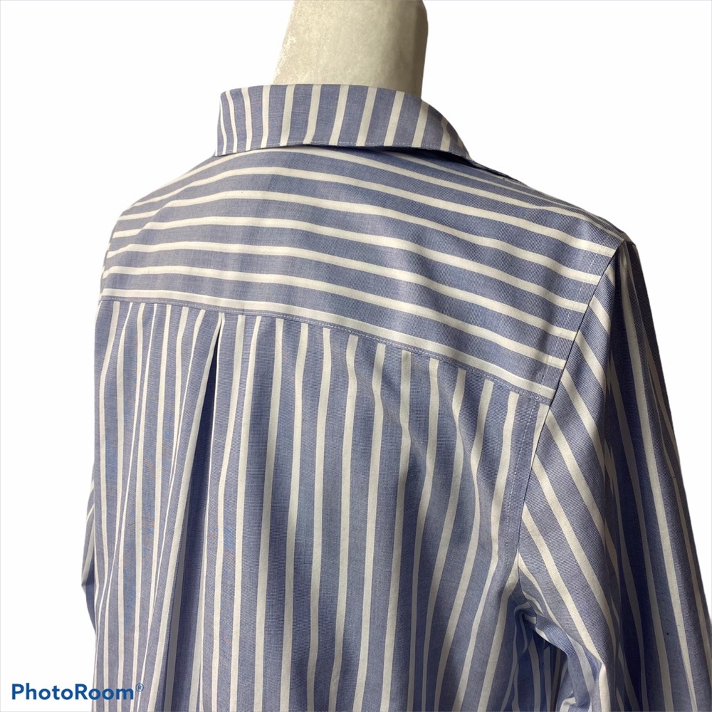 Chico’s Cotton Blend Striped Collared Shirt - Picture 4 of 7